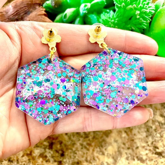 Tiana’s Crown Acrylic Earrings - Picture 4 of 4